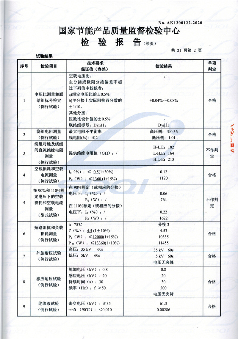 高低压试验报告-S11-1250高阳高阳高阳油浸式变压器-2.jpg
